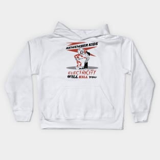 CIPS Vintage Ad - Electricity will kill you Kids Hoodie